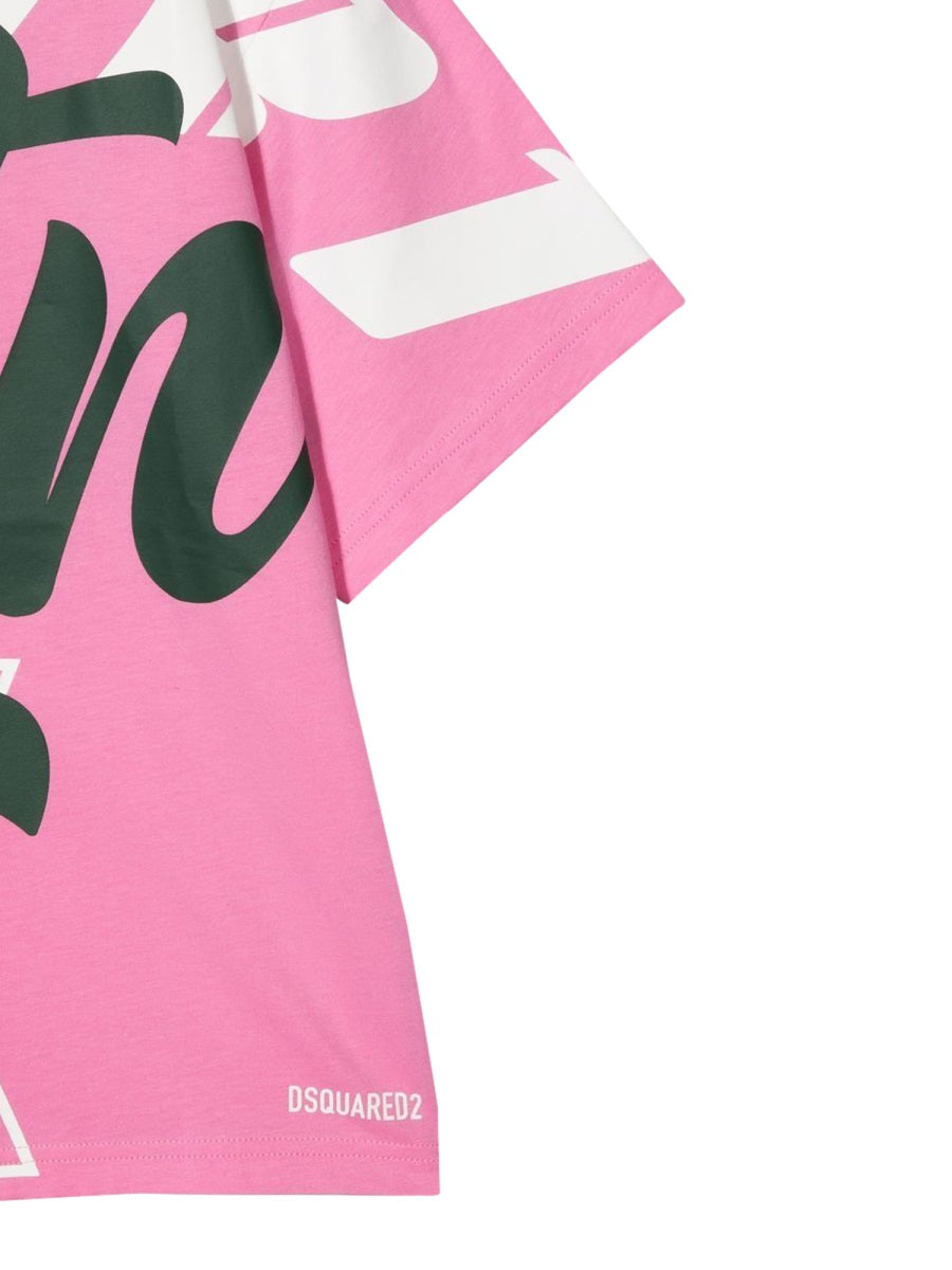 DSQUARED Allover Writing Mini T-Shirt
