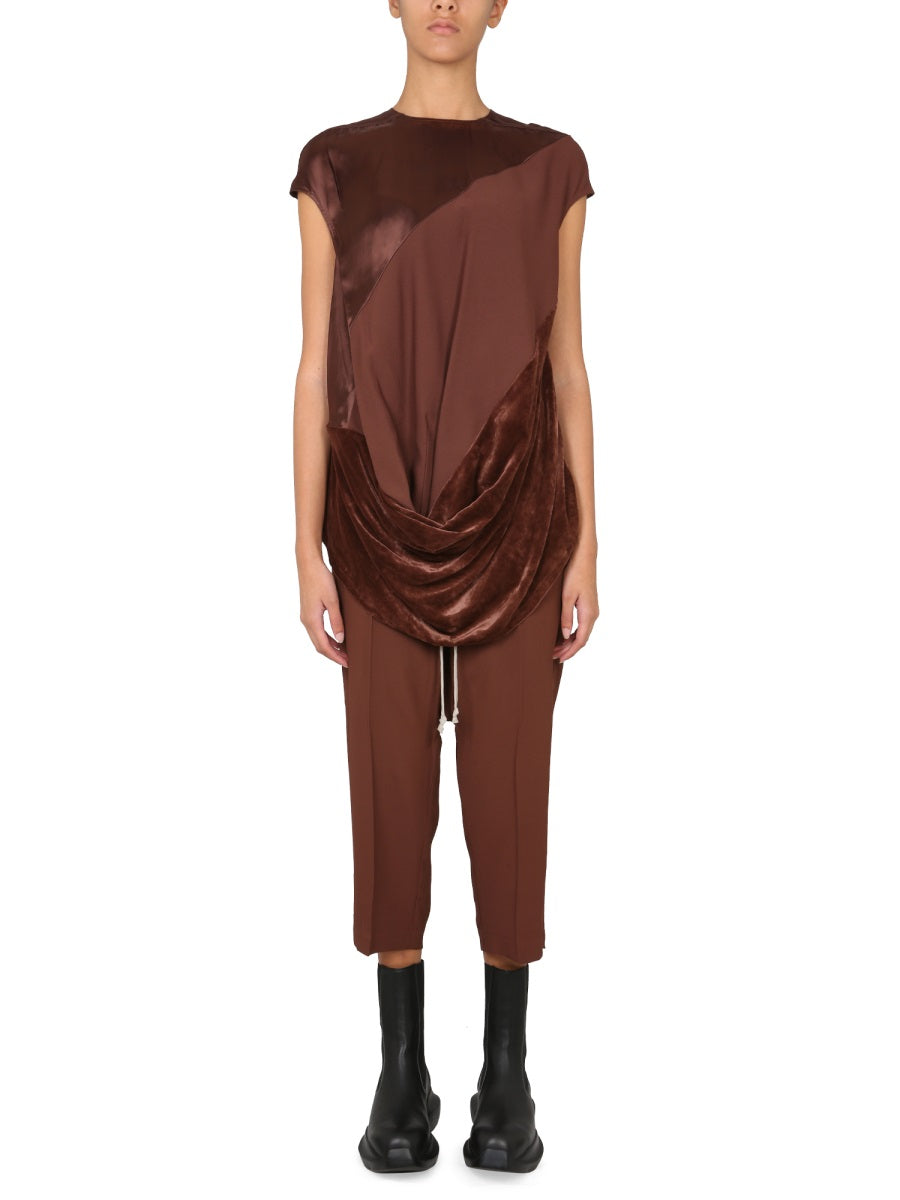 RICK OWENS Inhuman Women's T-Shirt with Crossbar Detail