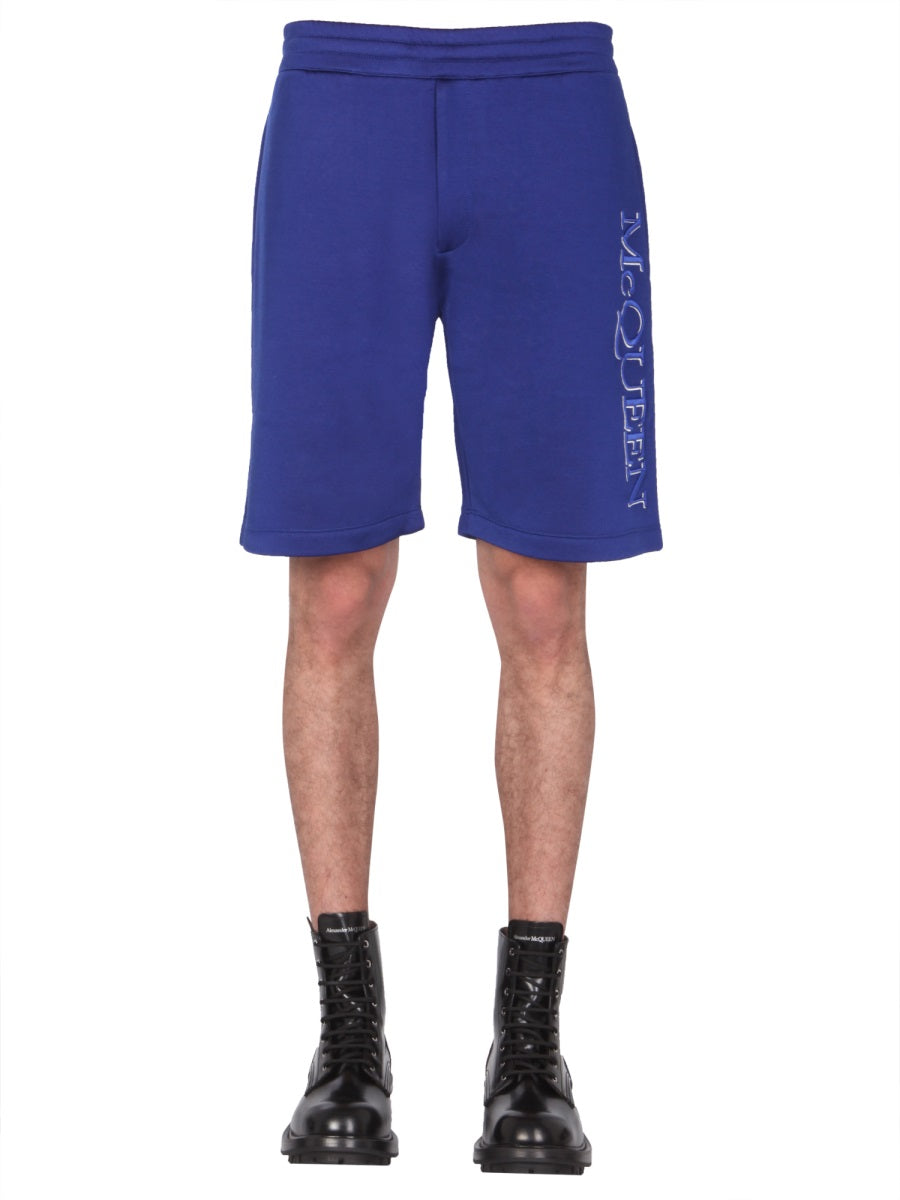 ALEXANDER MCQUEEN Embroidered Logo Shorts for Men