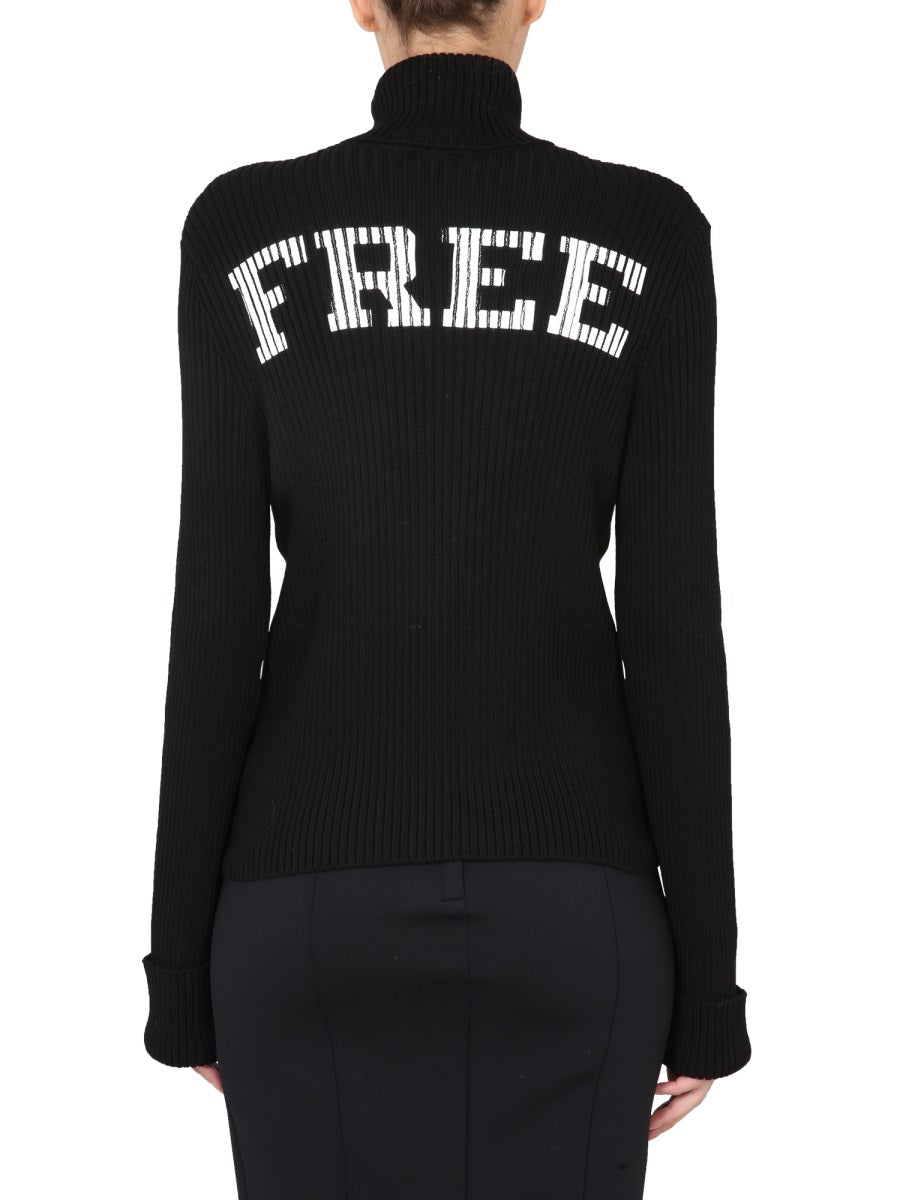 BALENCIAGA Free Ribbed Sweater for Women
