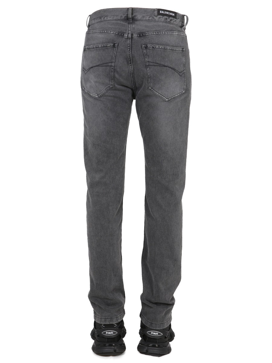 BALENCIAGA Patch Logo Relaxed Fit Jeans