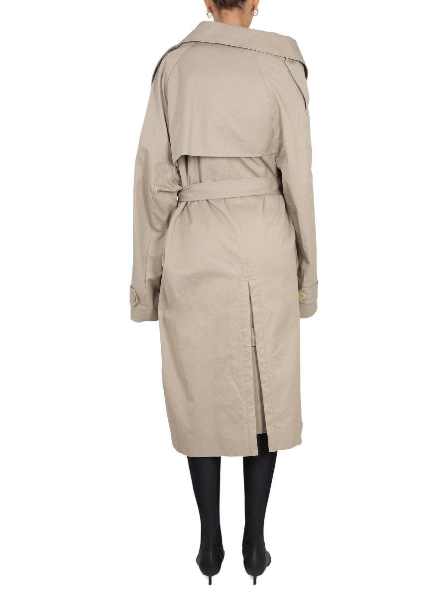 BALENCIAGA Off-The-Shoulder Trench Coat