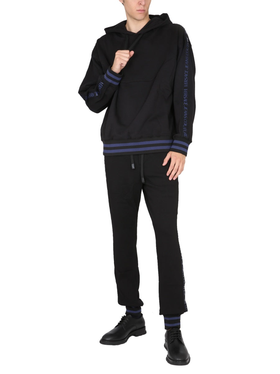 VERSACE JEANS COUTURE Men's Fashion Hoodie with Drawstring