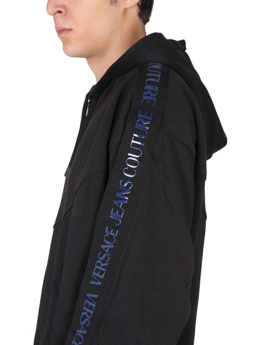 VERSACE JEANS COUTURE Men's Fashion Hoodie with Drawstring