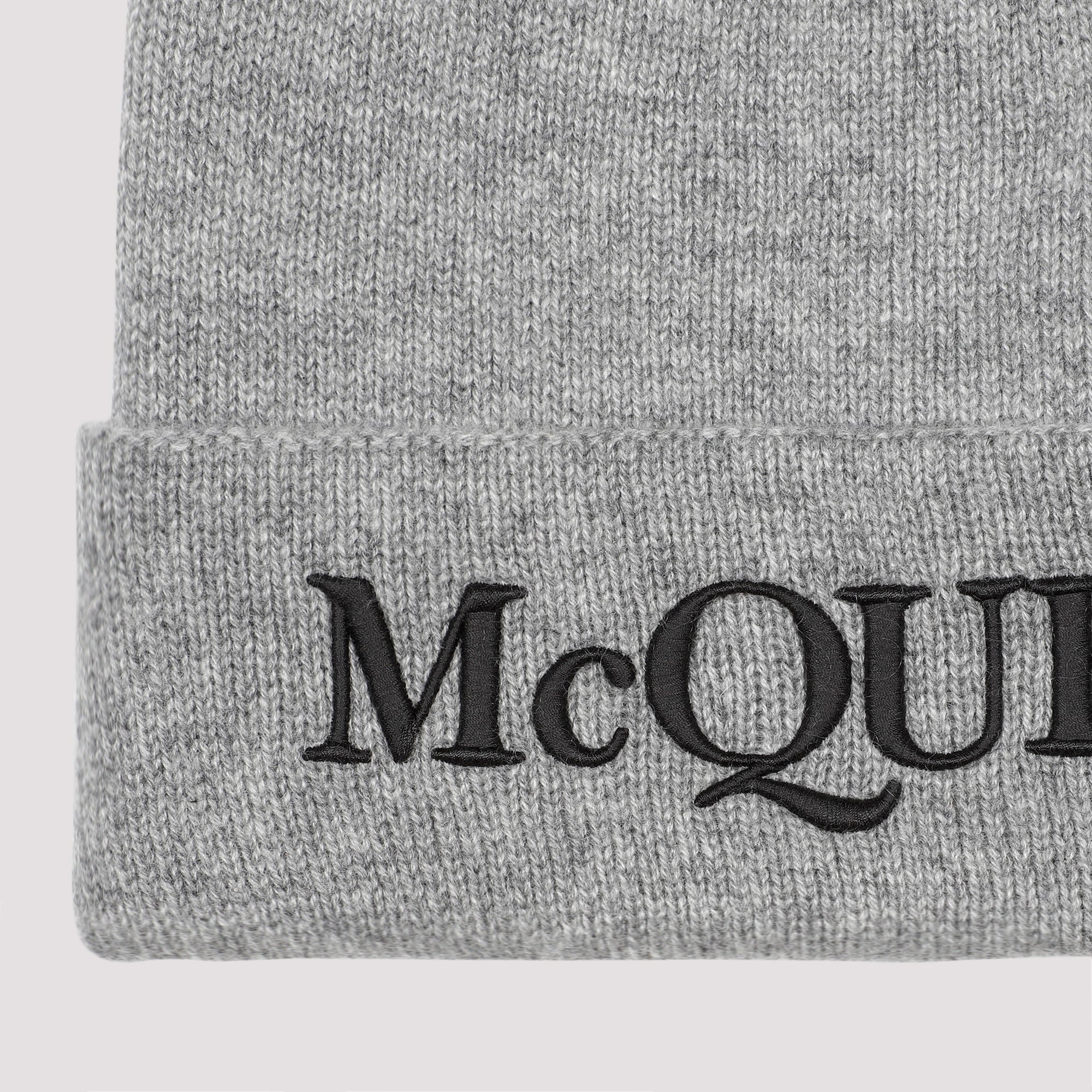 ALEXANDER MCQUEEN Cashmere Beanie Hat for Men