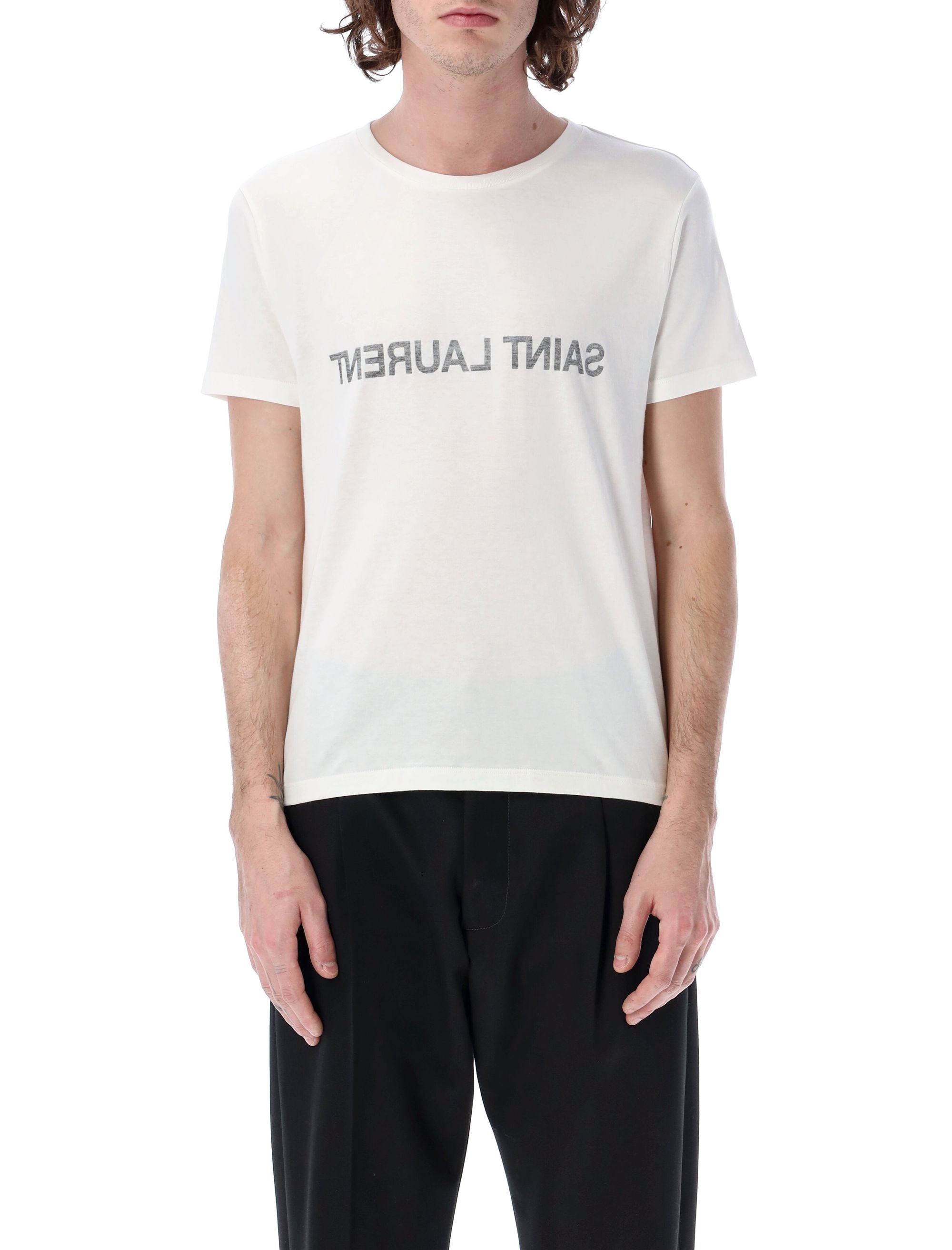 SAINT LAURENT Reverse Design Cotton T-Shirt for Men