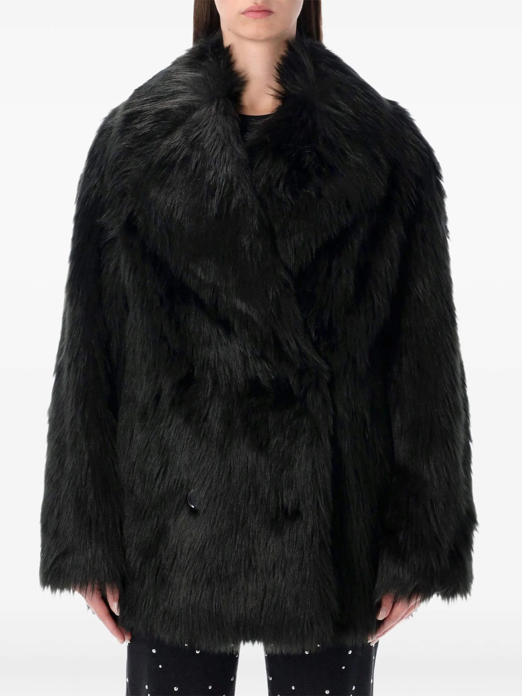 STAND STUDIO Katalina Faux Fur Jacket - Mid-Length
