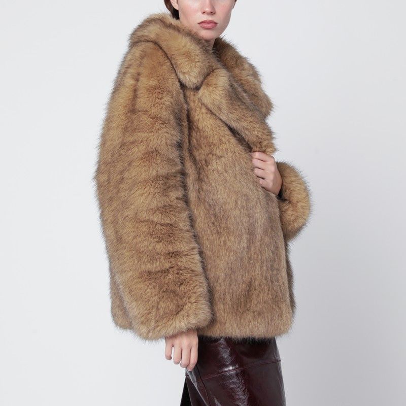 STAND STUDIO Valentina Faux Fur Jacket - Relaxed Fit
