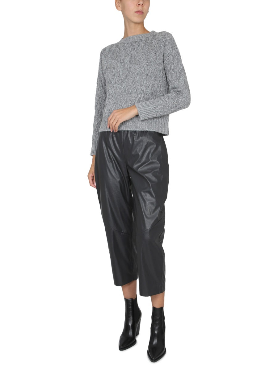 FABIANA FILIPPI Virgin Wool Sweater with Braided Detailing