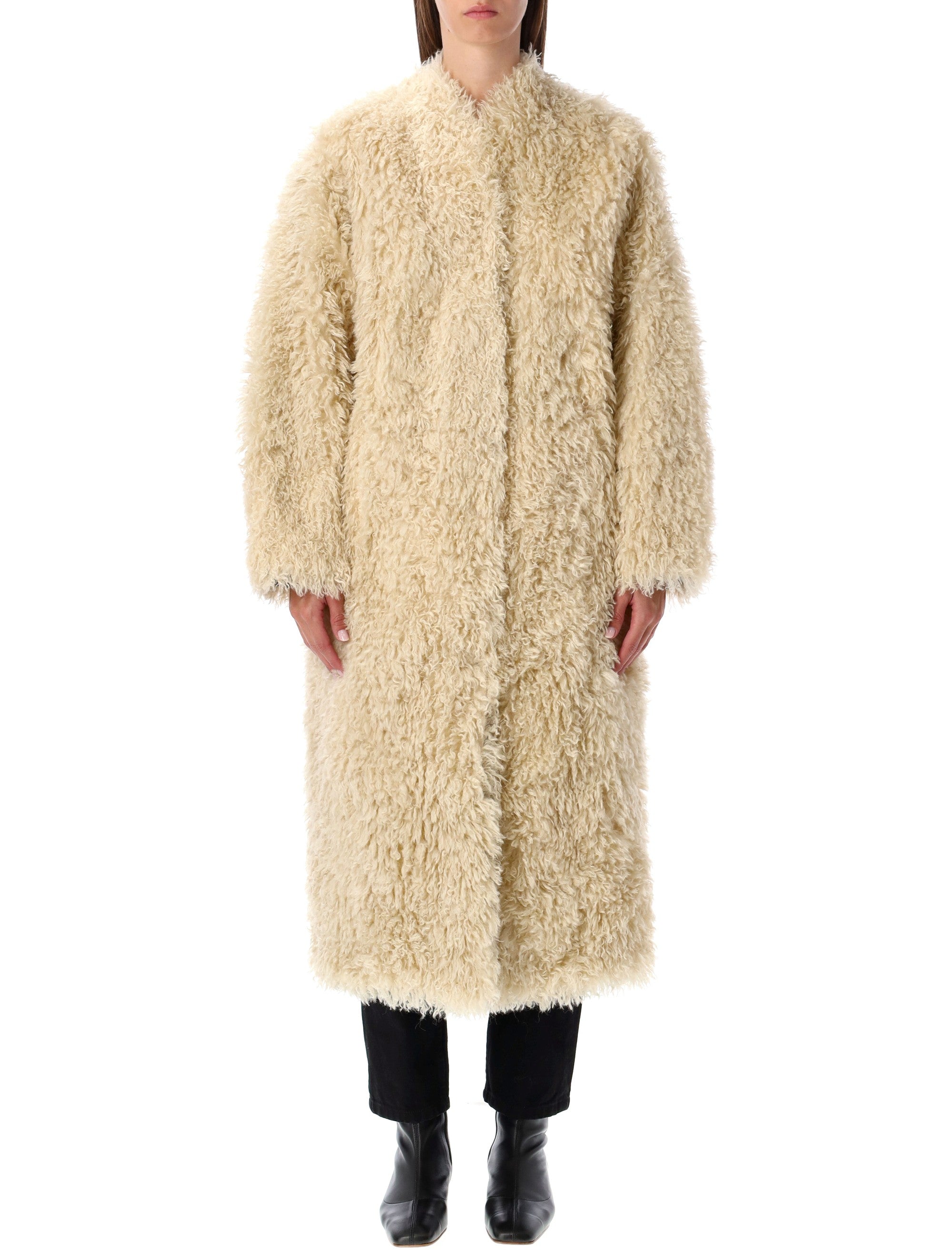 STAND STUDIO Carolina Mini Faux Fur Jacket