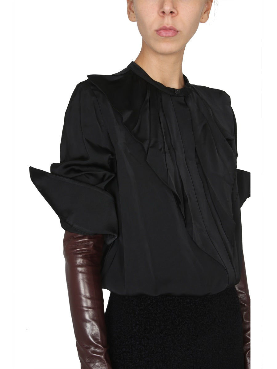 JIL SANDER Ruffled Front Closure Shirt for Women