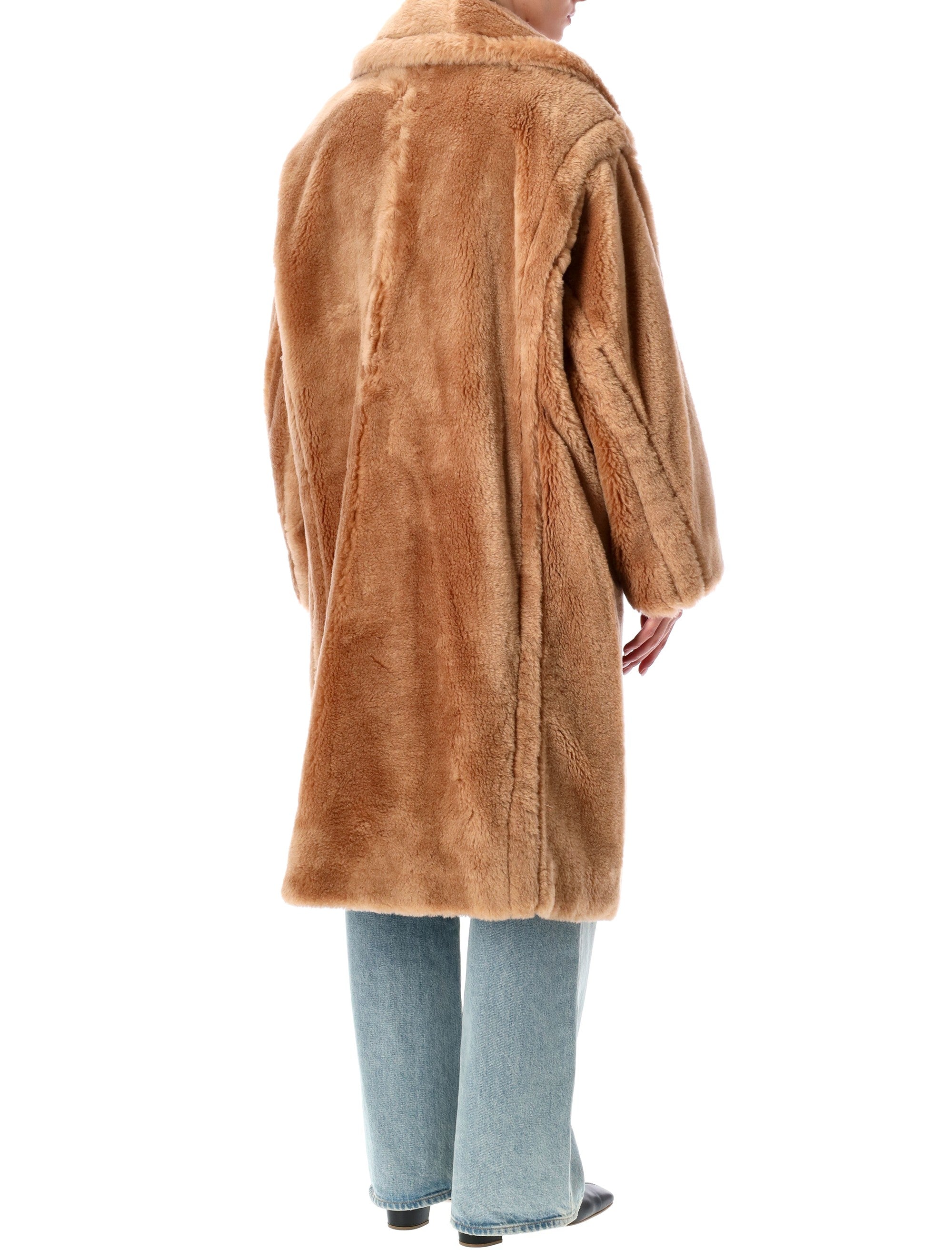 STAND STUDIO BIBA Below-the-Knee Faux Fur Jacket