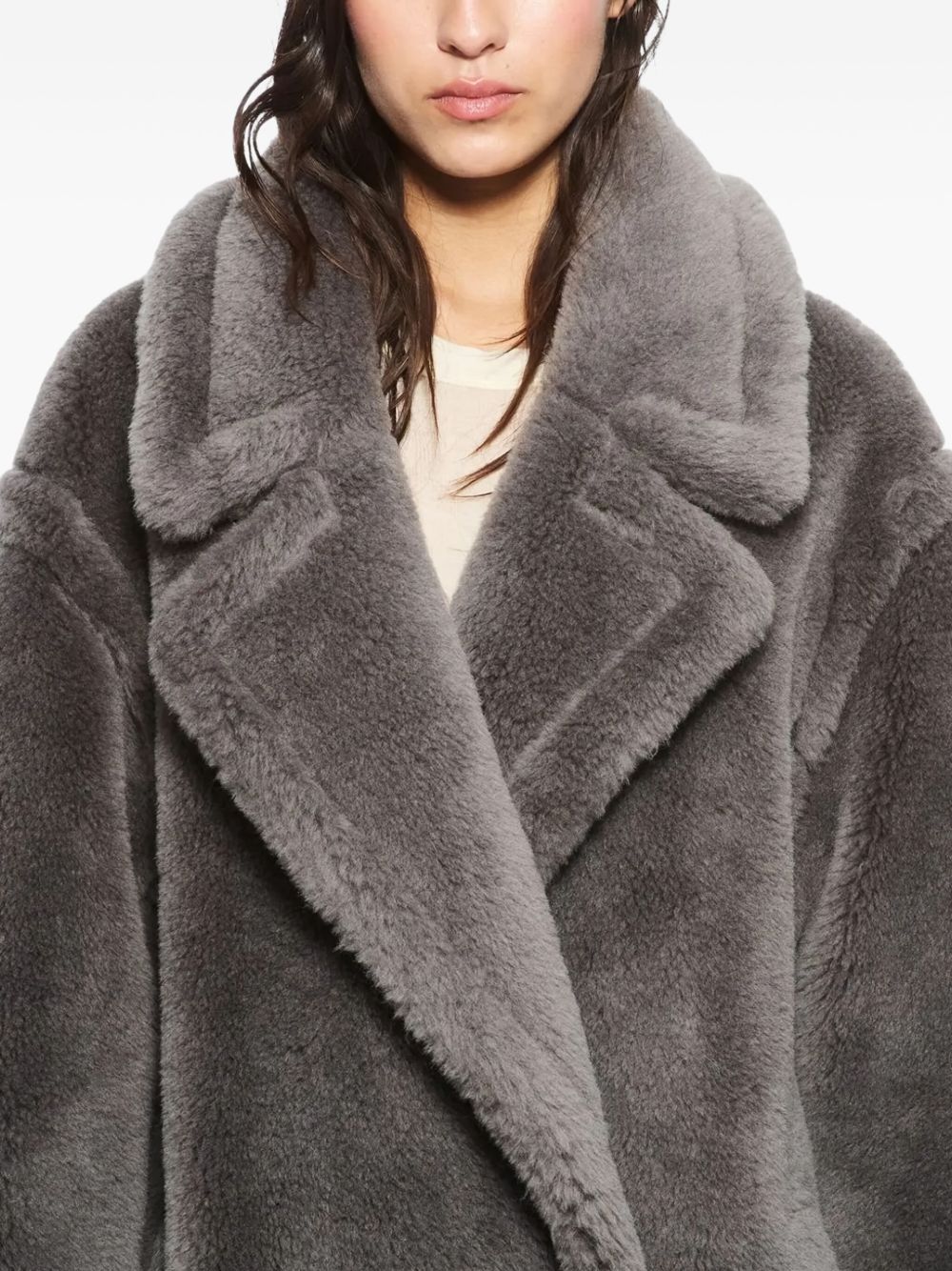 STAND STUDIO BIBA Faux Fur Jacket - Below-the-Knee Length