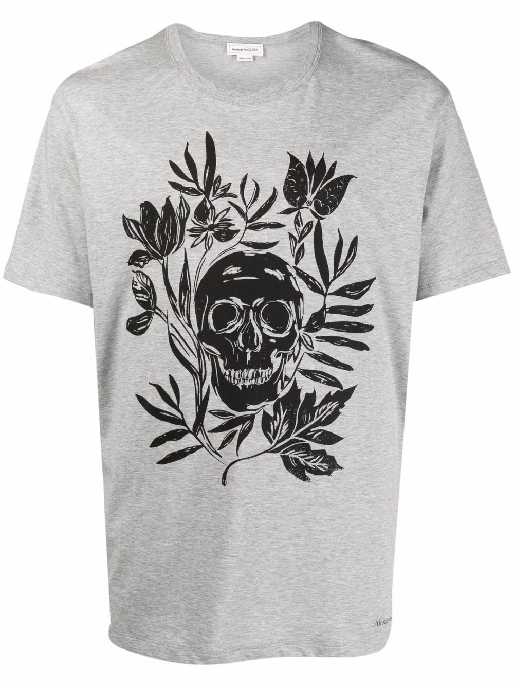ALEXANDER MCQUEEN Skull Logo Short Sleeve T-Shirt for Men