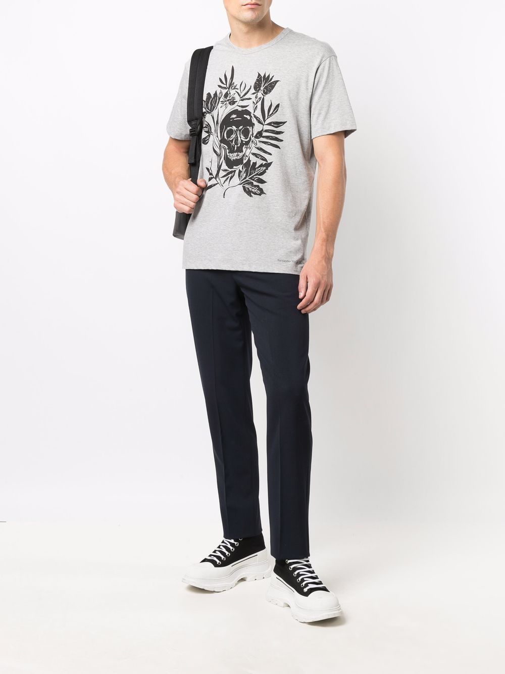 ALEXANDER MCQUEEN Skull Logo Short Sleeve T-Shirt for Men