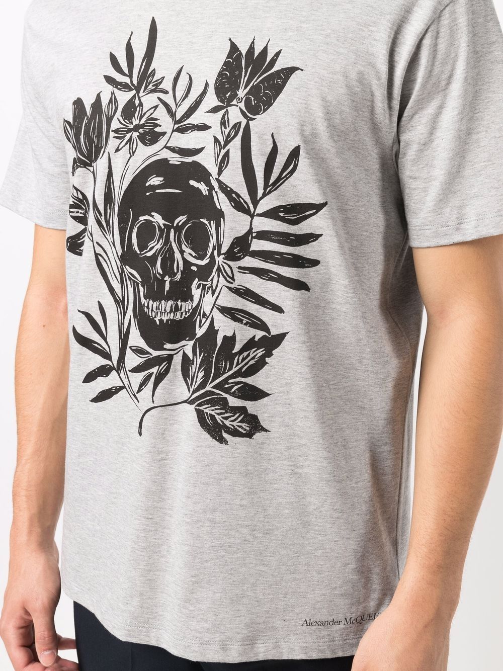 ALEXANDER MCQUEEN Skull Logo Short Sleeve T-Shirt for Men