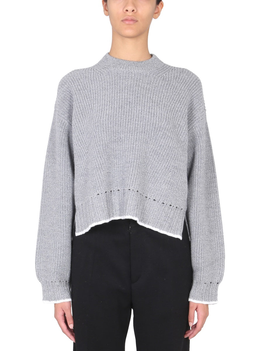 PROENZA SCHOULER WHITE LABEL Turn-Neck Wool T-Shirt for Women