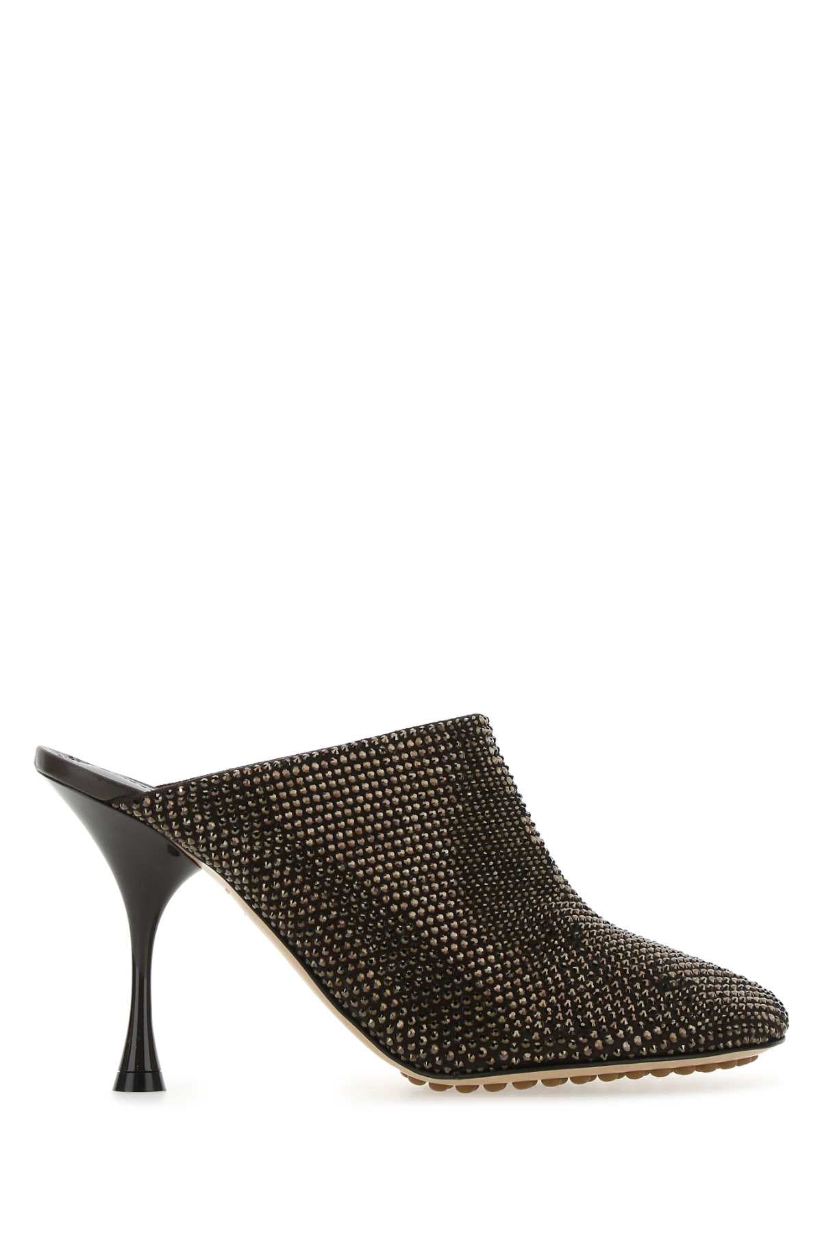BOTTEGA VENETA Embellished Suede Sparkle Dot Sock Flat for Women