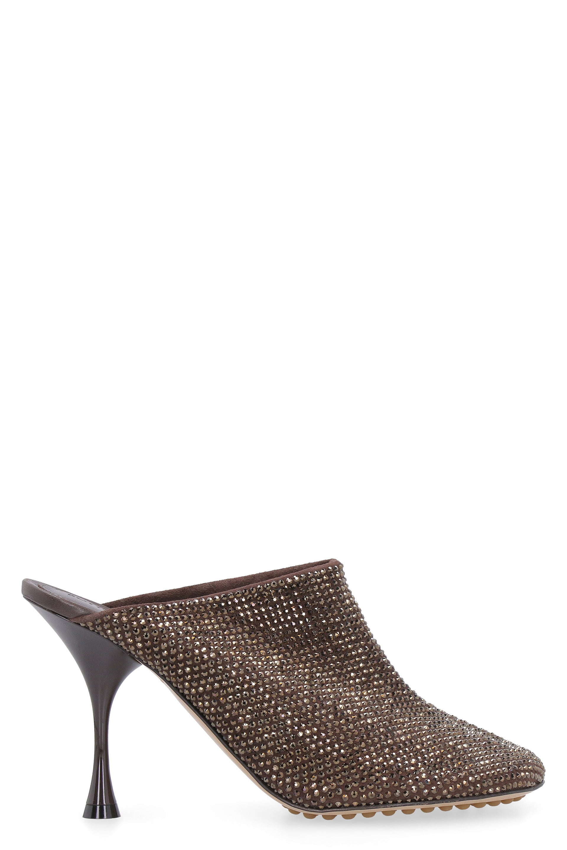 BOTTEGA VENETA Embellished Suede Sparkle Dot Sock Flat for Women