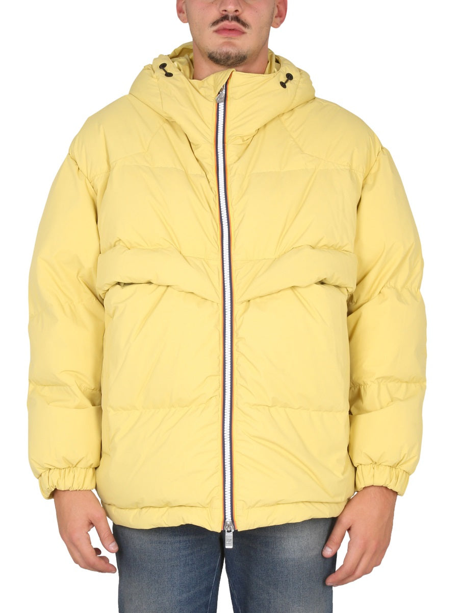 K-WAY Men's High Neck Padded Jacket with Hood
