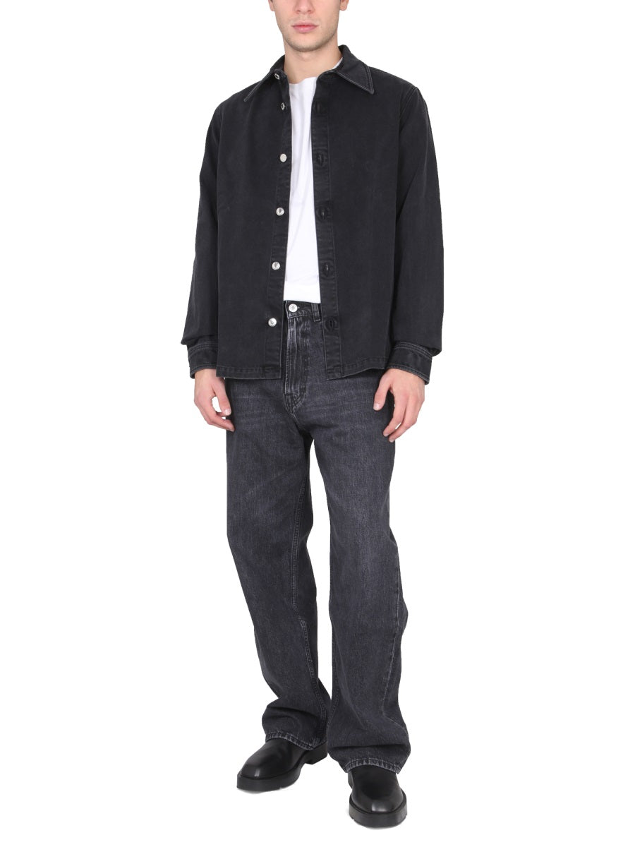 SÉFR Regular Fit Wide Collar Shirt