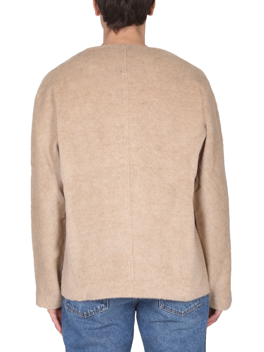 SÉFR Men's V-Neck Sweater with Stitched Details