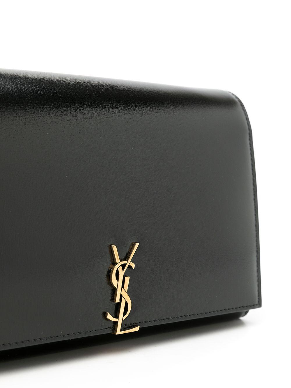 SAINT LAURENT Cassandre Logo Plaque Mini Shoulder Handbag