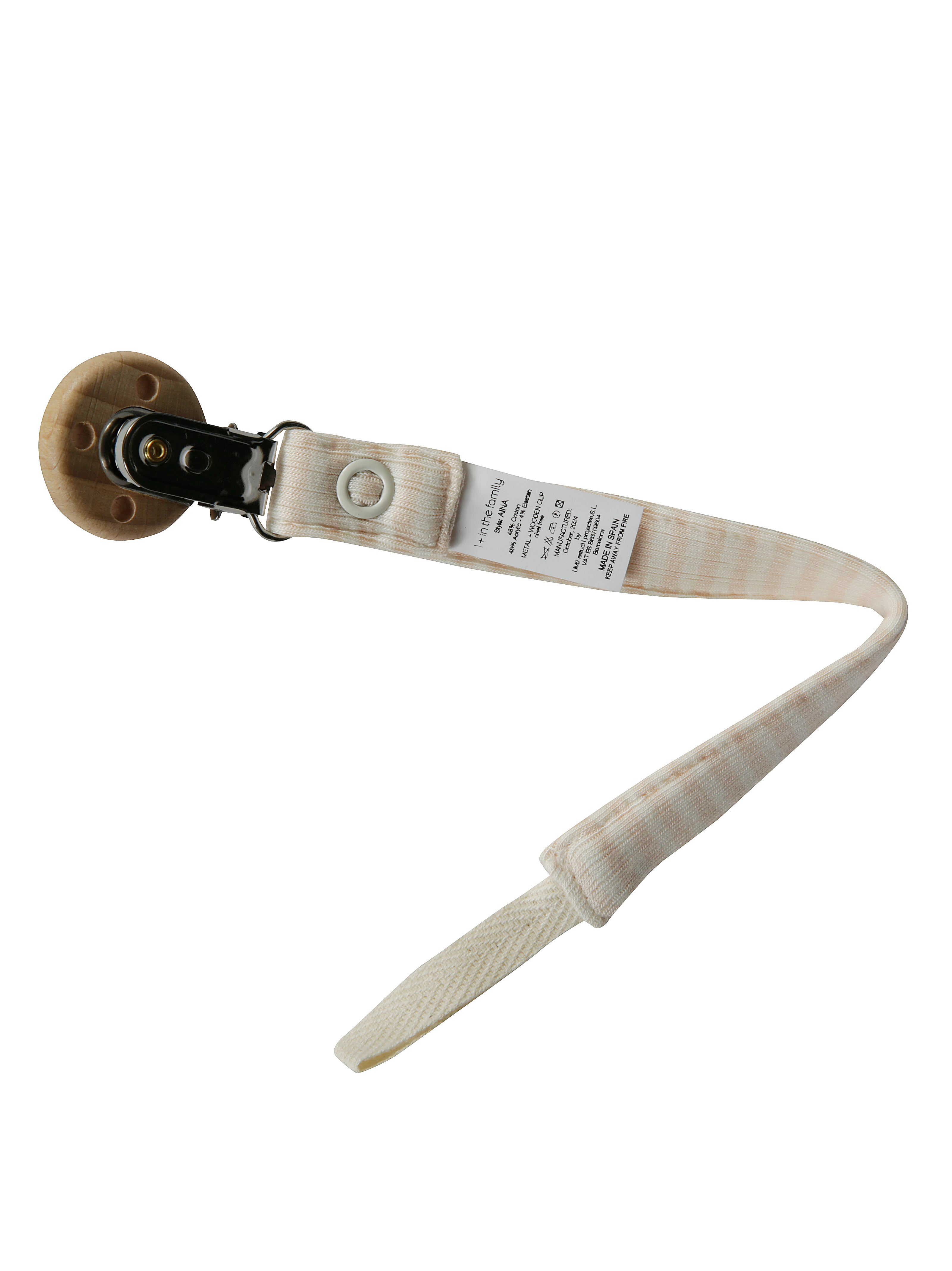 1+IN THE FAMILY Mini Striped Pacifier Holder