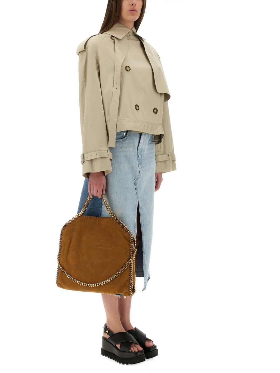 STELLA MCCARTNEY Oversized Short Trench Jacket with Belt - Size S