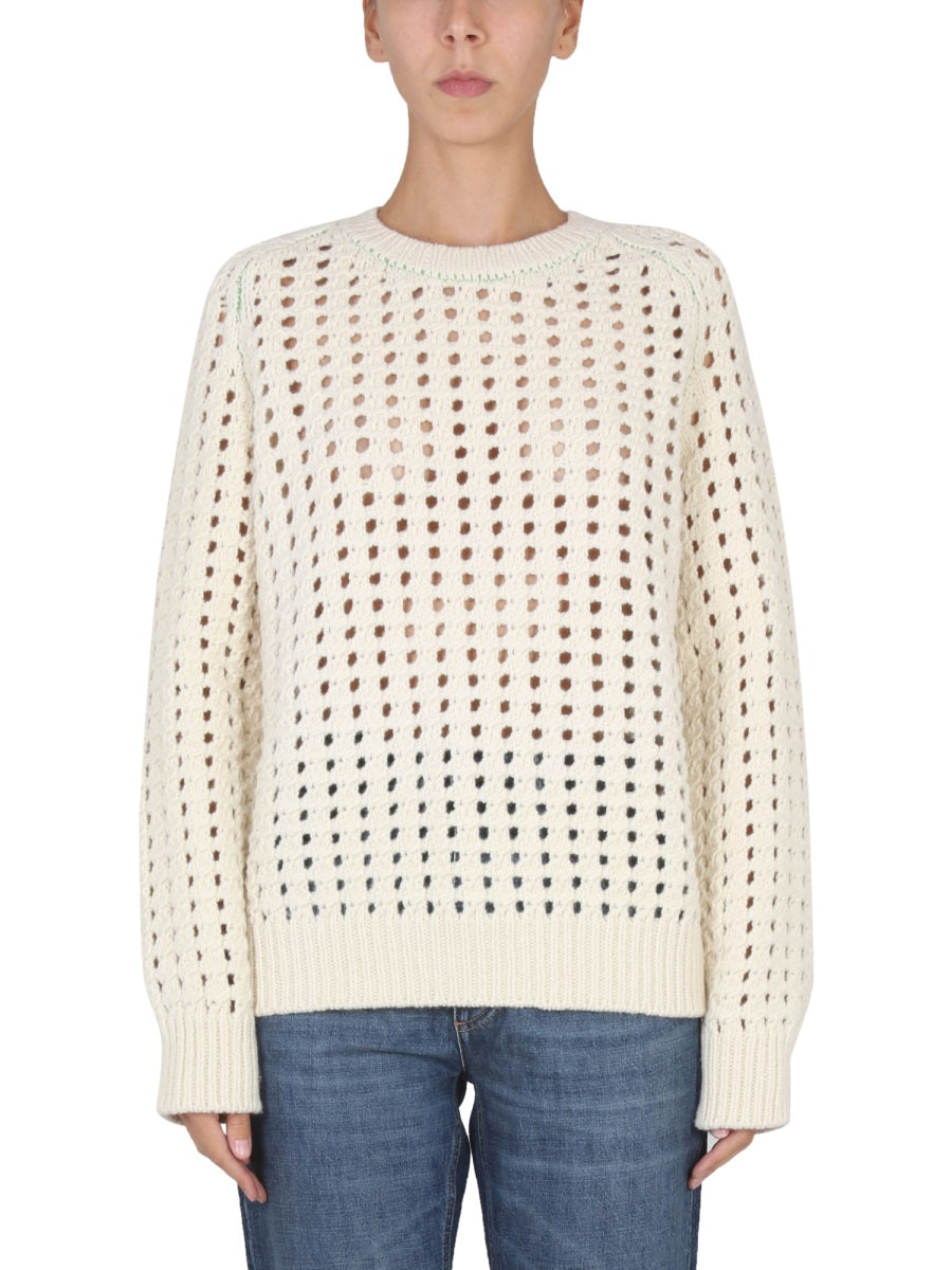 BOTTEGA VENETA Women's Sweater with Crew Neck and Ribbed Cuffs