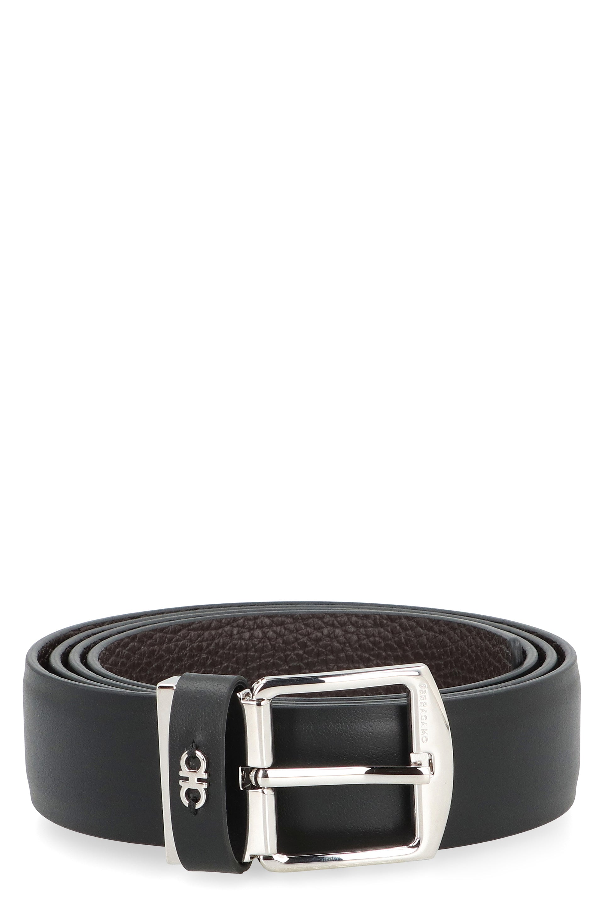 Ferragamo Reversible Leather Belt - 3 cm Height, 4x4 cm Buckle
