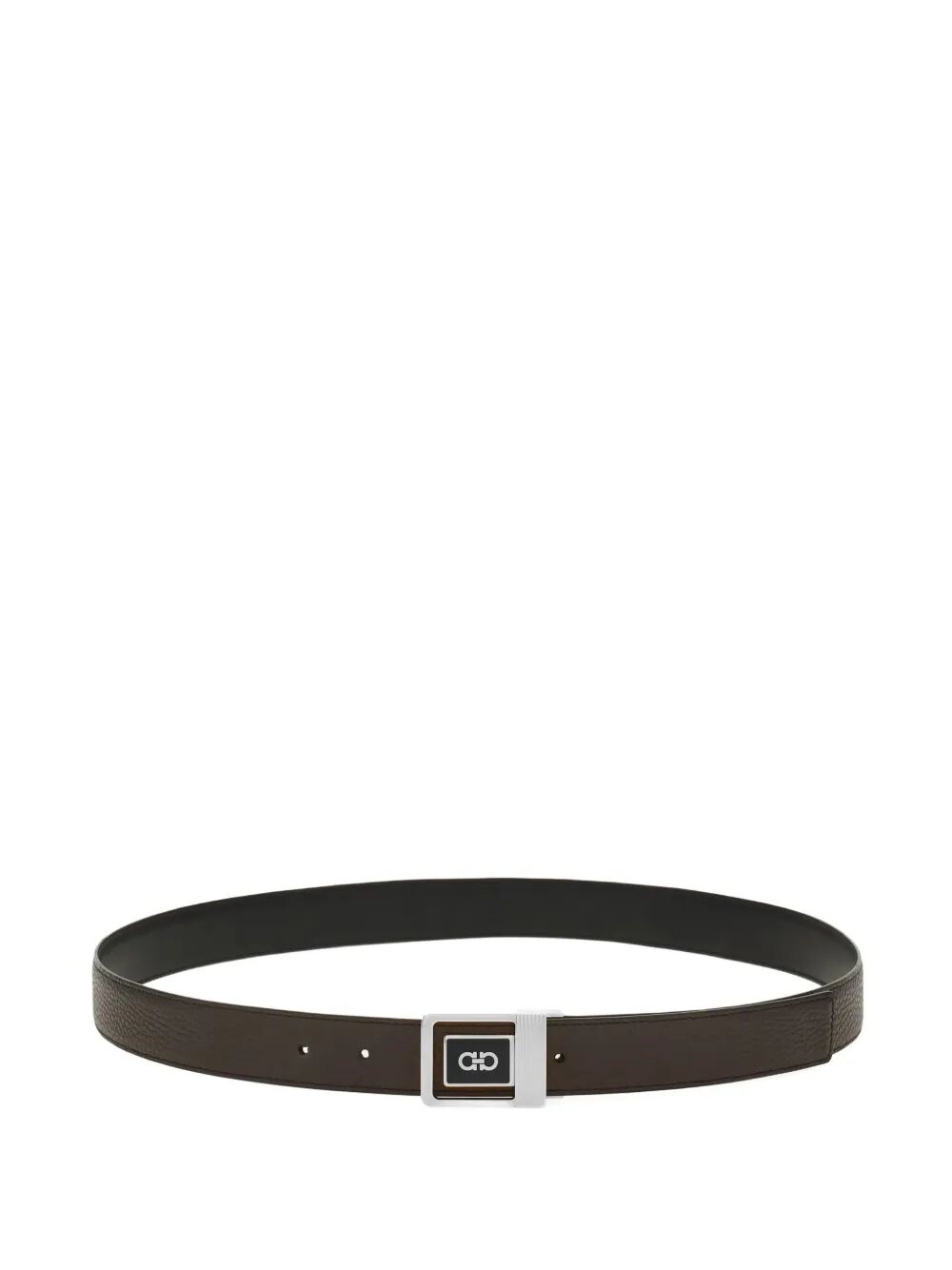 Ferragamo Double Square Reversible Leather Belt - 3cm Height
