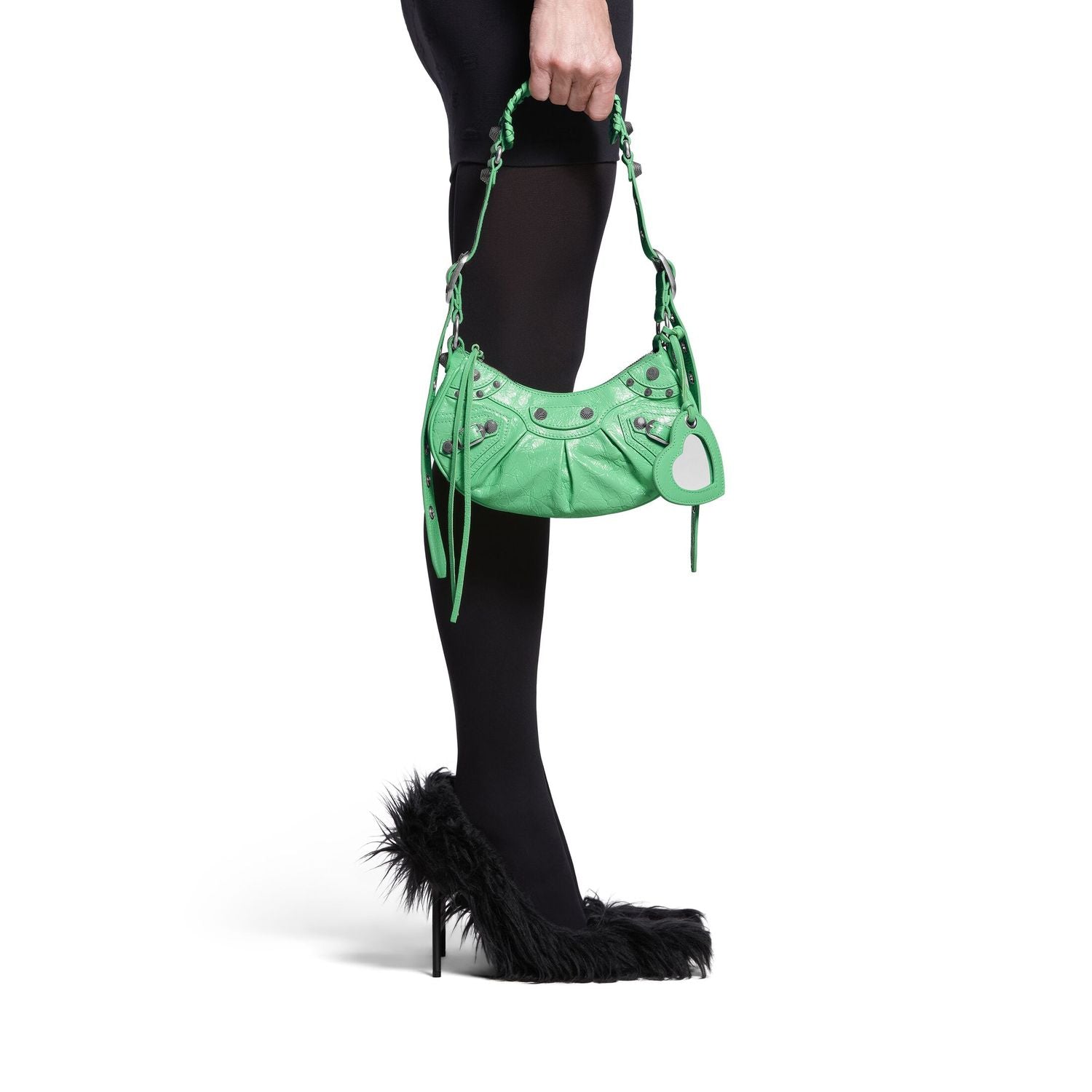 BALENCIAGA Mini Nappa Leather Le Cagole XS Shoulder Handbag