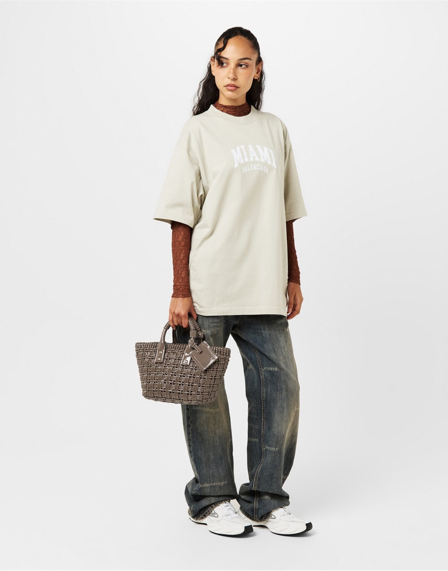 BALENCIAGA Bistro Basket Tote Handbag 41X32X13 CM