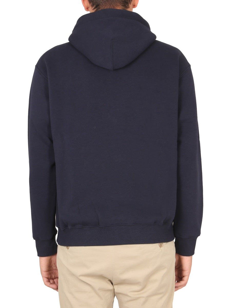 ASPESI Men's Logo-Embroidered Hoodie with Drawstring