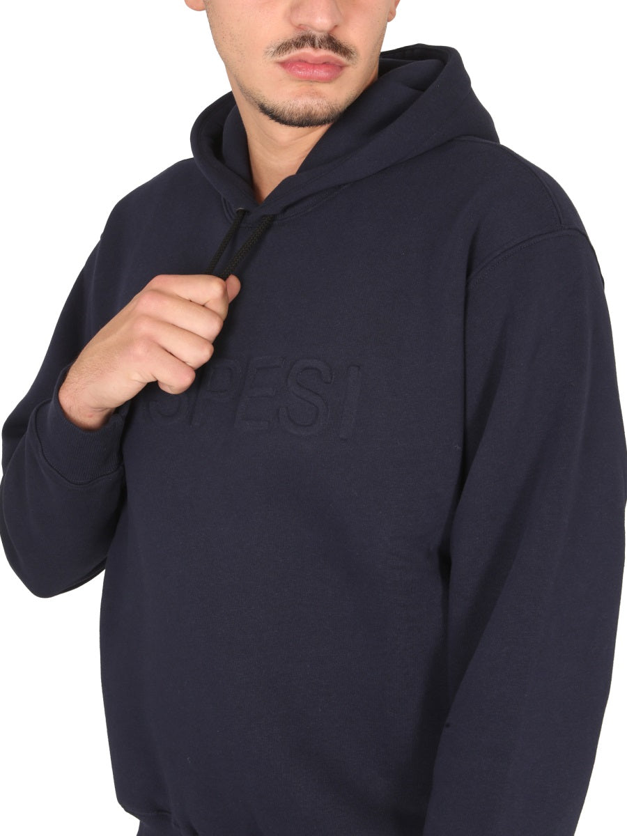 ASPESI Men's Logo-Embroidered Hoodie with Drawstring