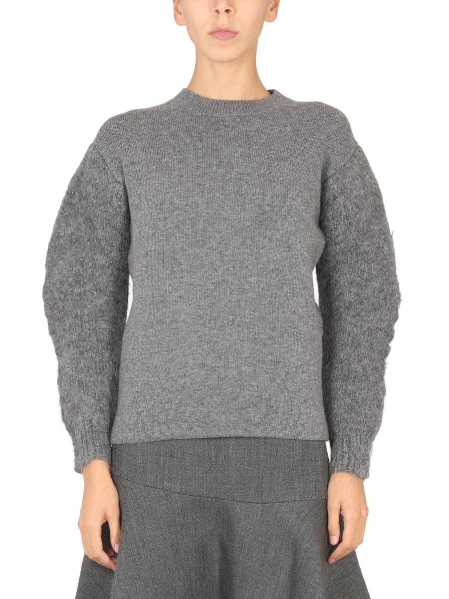 JIL SANDER Wool T-Shirt with Soft Shoulders
