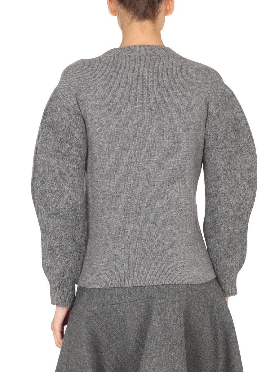 JIL SANDER Wool T-Shirt with Soft Shoulders