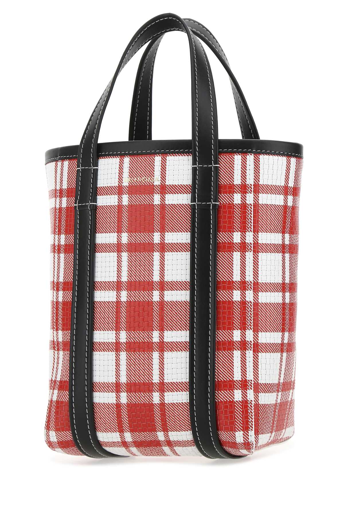 BALENCIAGA Mini Printed Leather Shopping Handbag