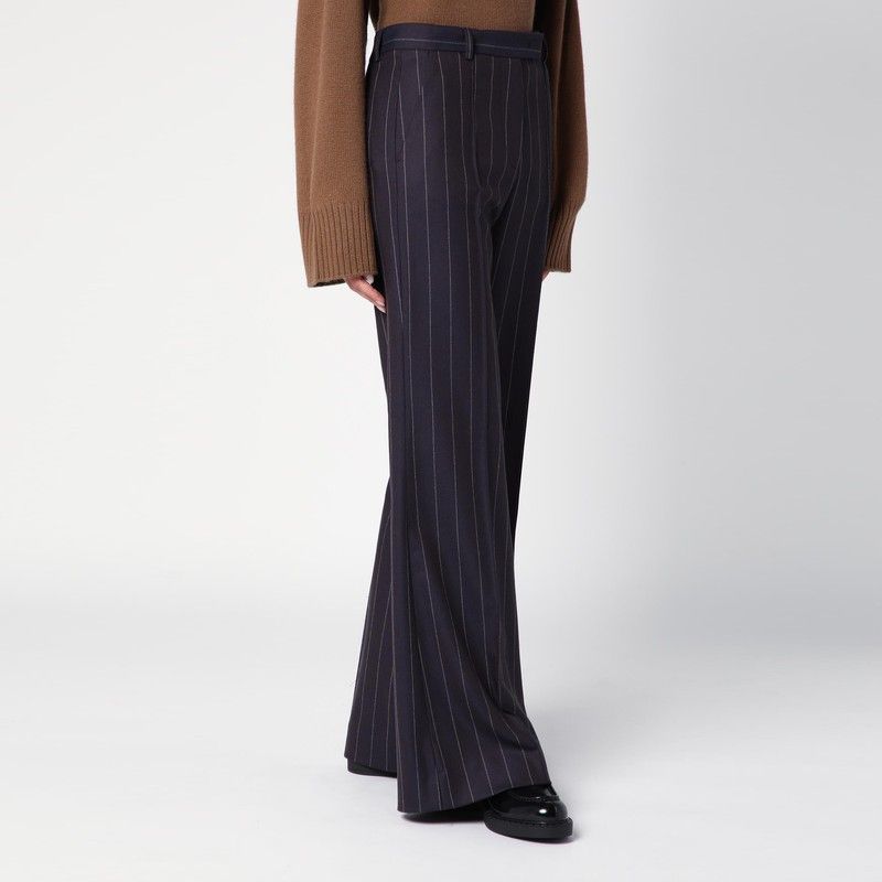 QUELLEDUE Wool-Blend Pinstripe Trousers