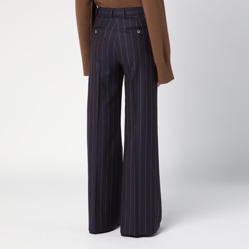QUELLEDUE Wool-Blend Pinstripe Trousers