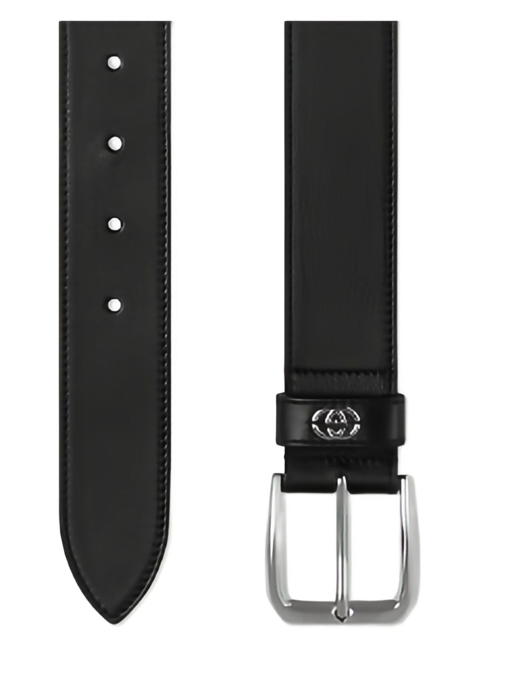 GUCCI Interlocking G Leather Belt - Men's