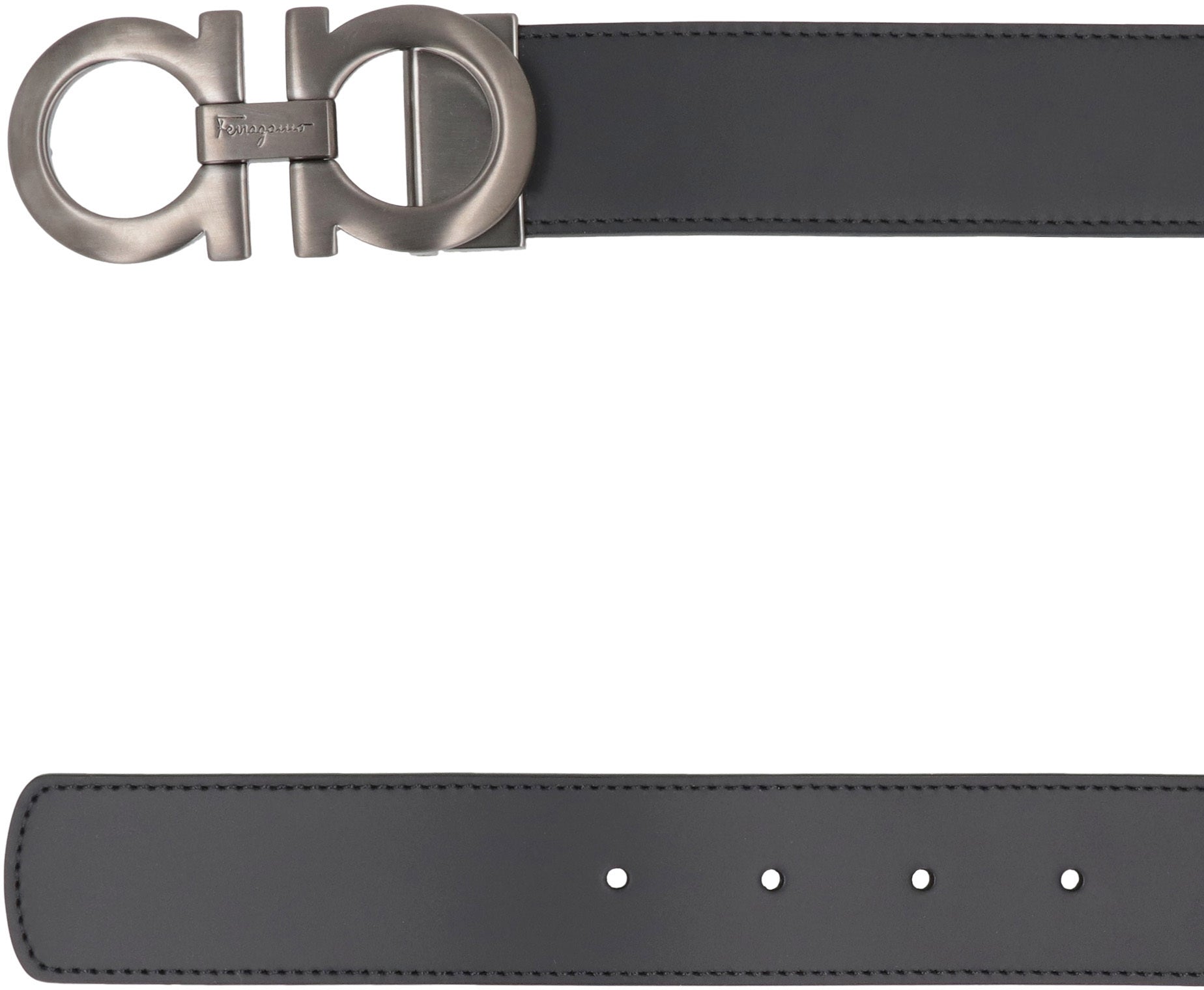Ferragamo Reversible Leather Belt - 3.5 cm Height