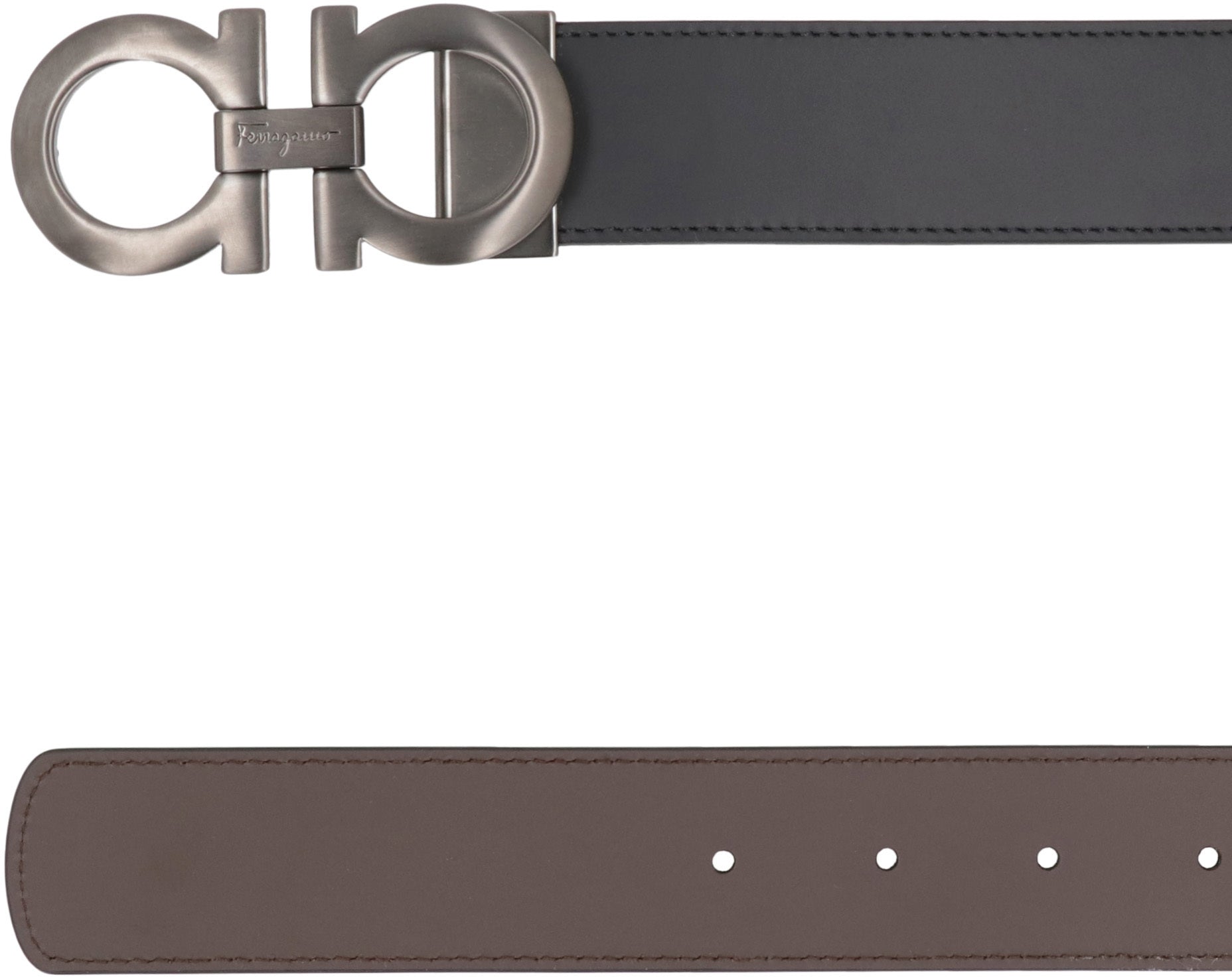 Ferragamo Reversible Leather Belt - 3.5 cm Height
