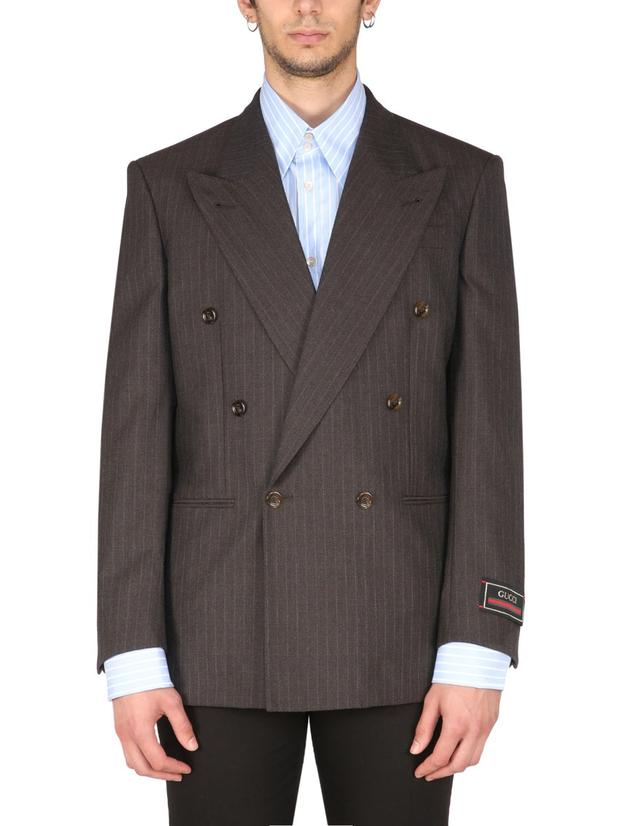 GUCCI Double Breasted Wool Jacket for Men