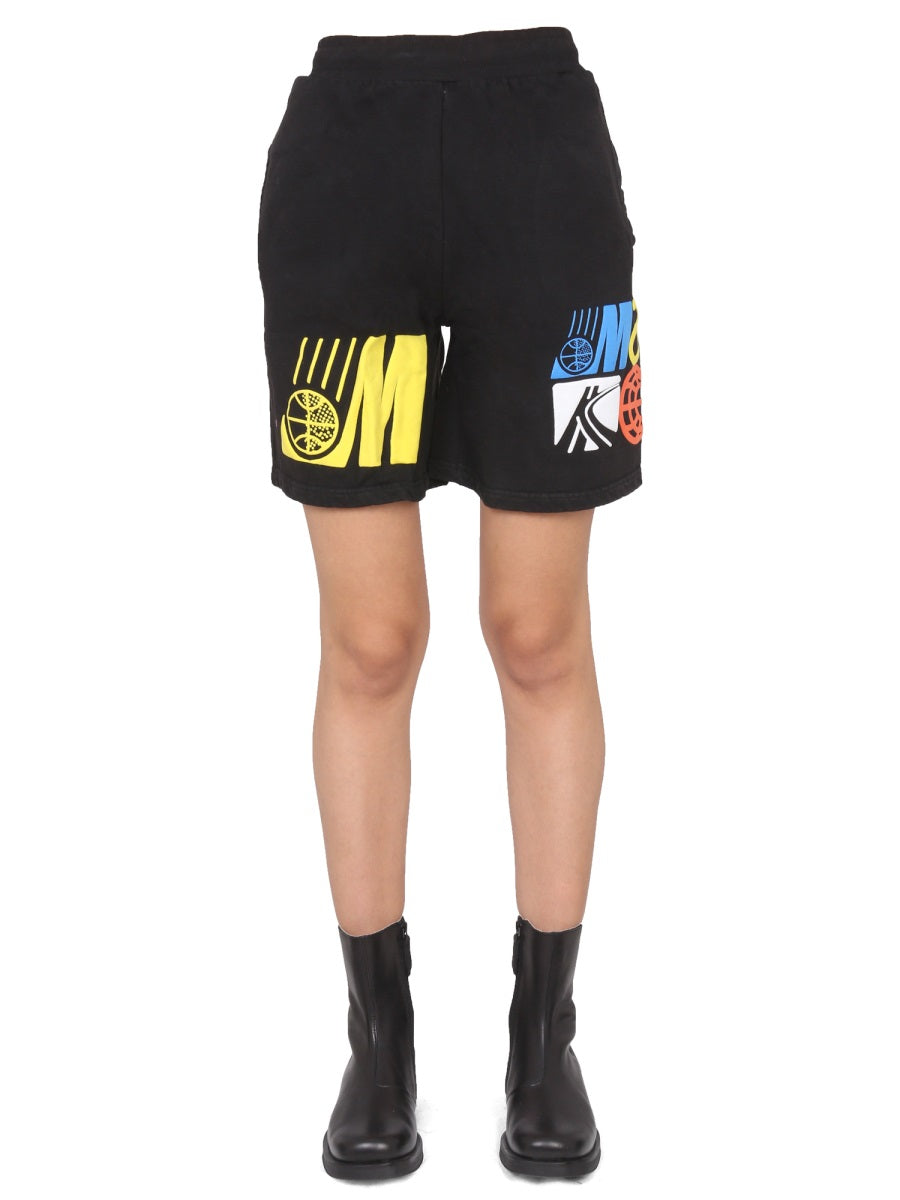 MARKET Unisex Logo-Printed Bermuda Shorts