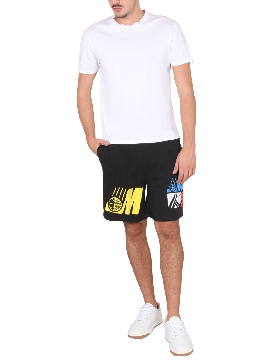 MARKET Unisex Logo-Printed Bermuda Shorts