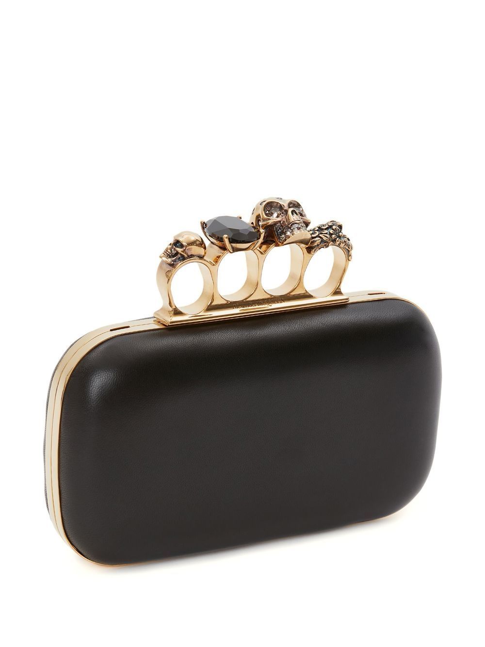 ALEXANDER MCQUEEN Mini Knuckle Chain Clutch with Signature Skull Charm