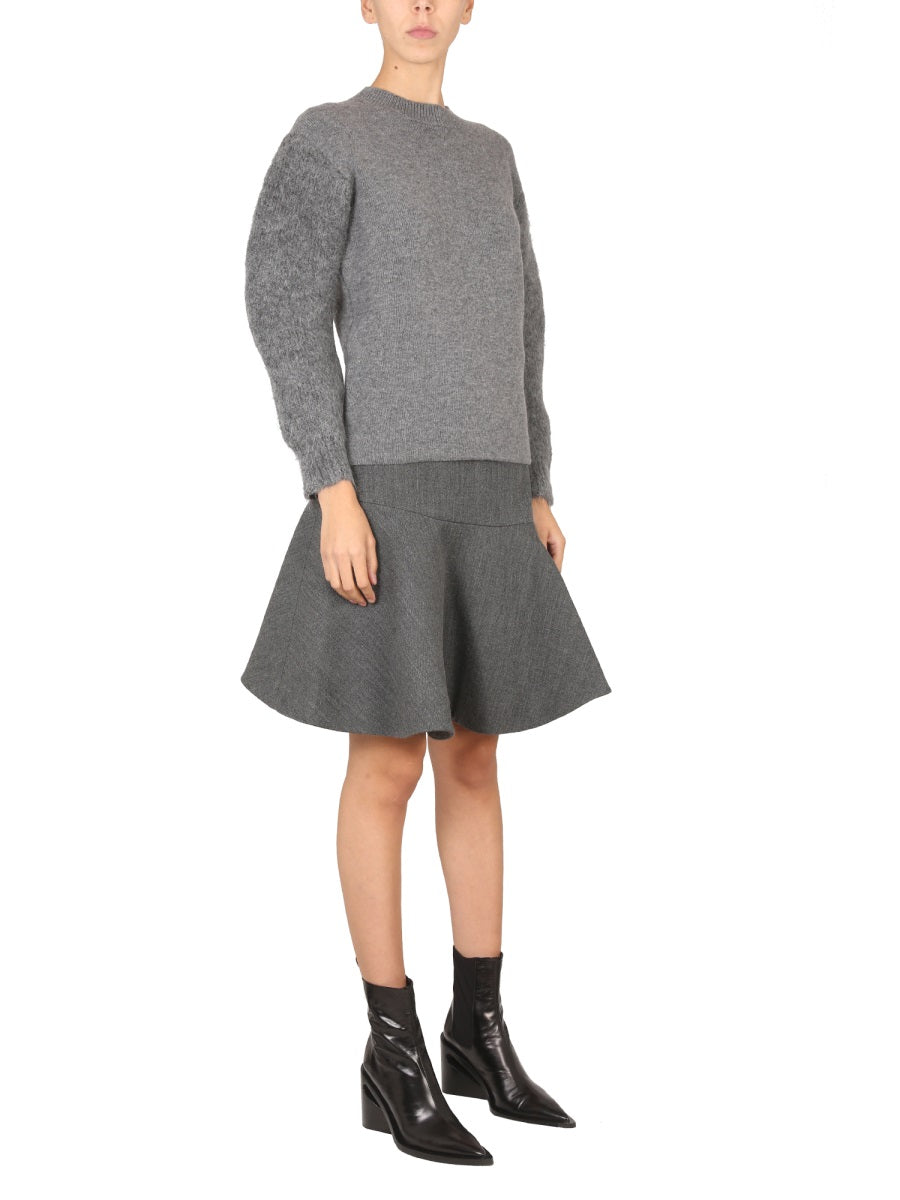 JIL SANDER Wool T-Shirt with Soft Shoulders