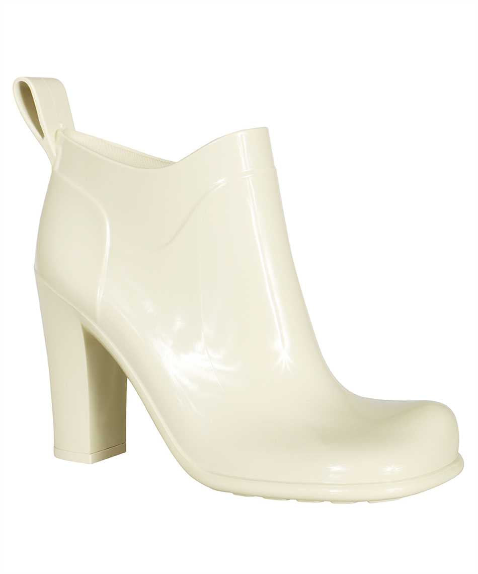 BOTTEGA VENETA Shine Rubber Boots with Block Heel and Square Toe